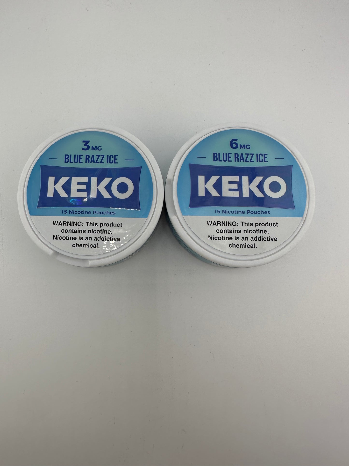 Keko Nicotine Pouches Blue Razz Ice 3mg & 6mg