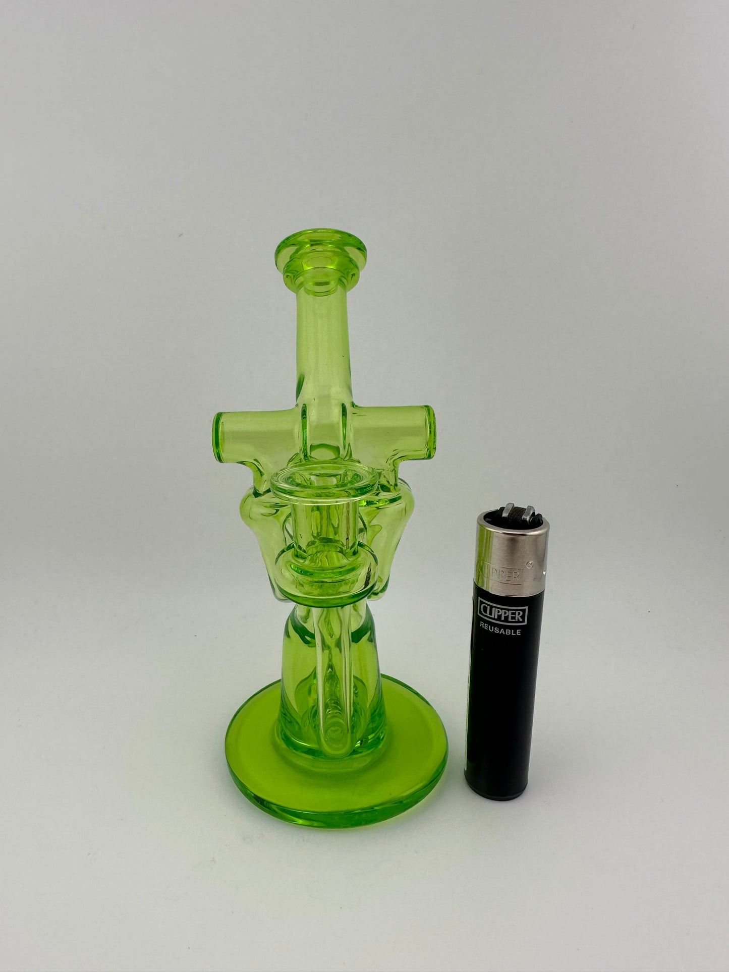 Domer Glass Mini Double Dumper Recycler 10mm Sub 6”