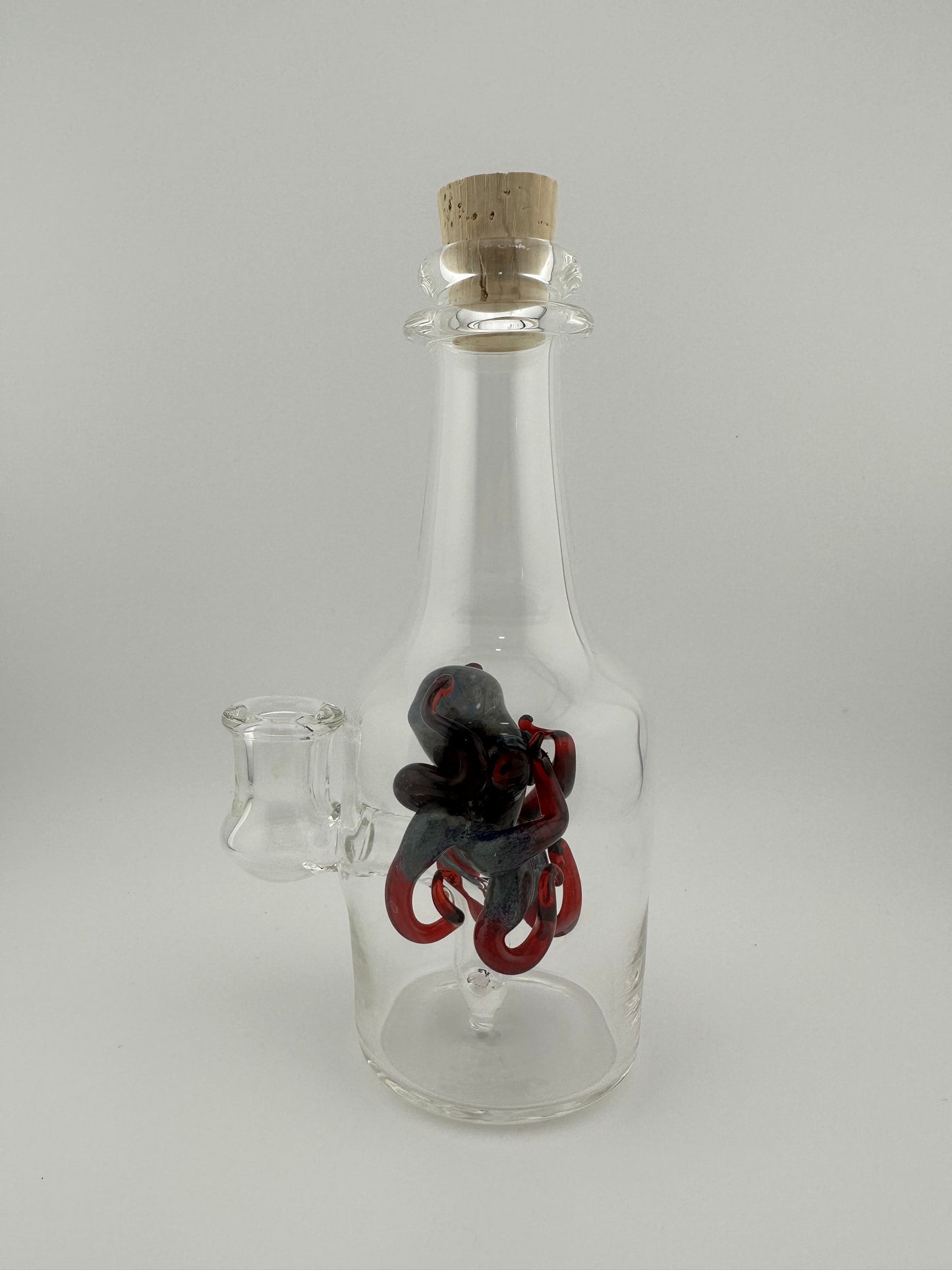 Berning Glass Red Octopus in a bottle 10mm