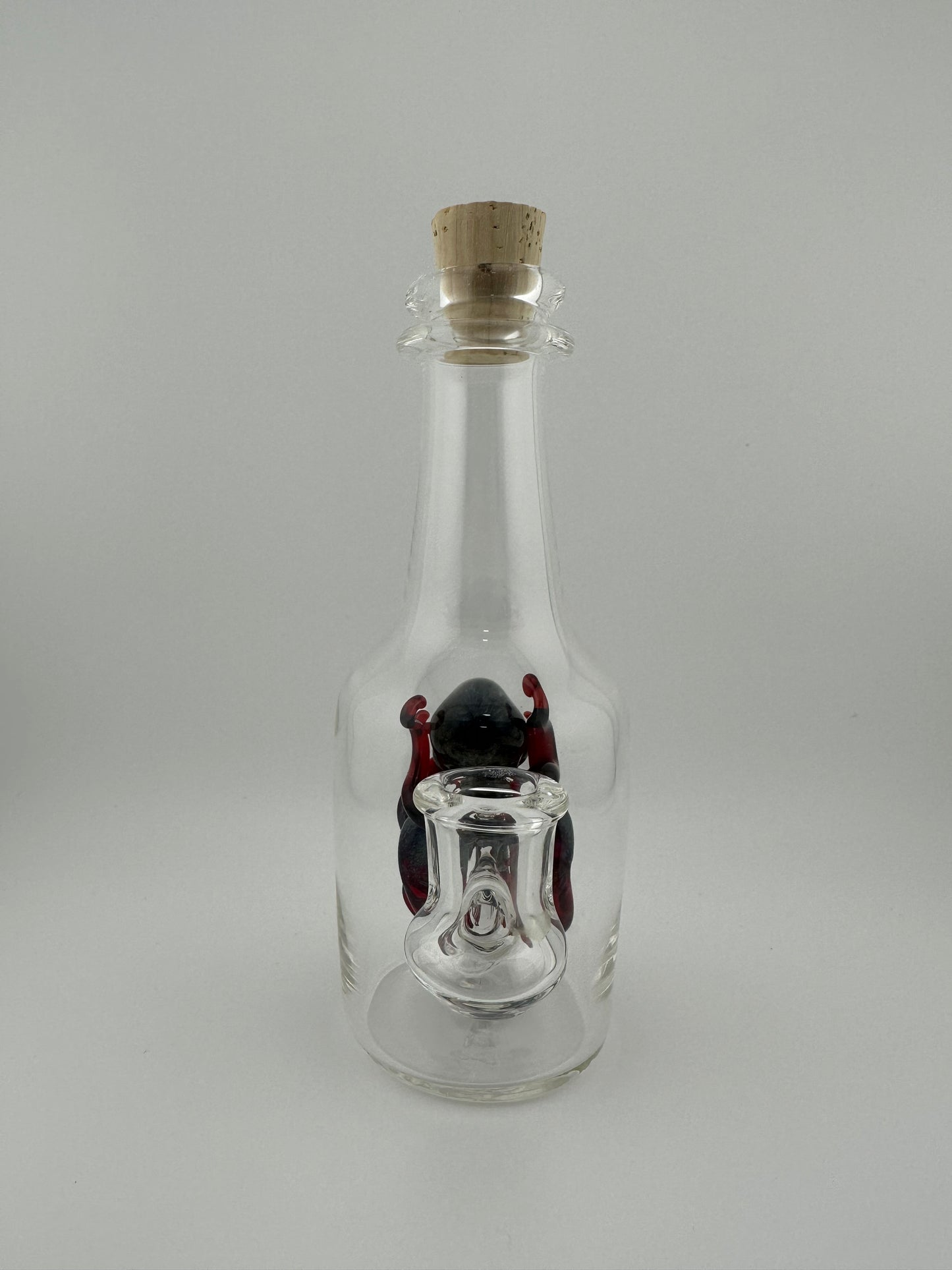 Berning Glass Red Octopus in a bottle 10mm