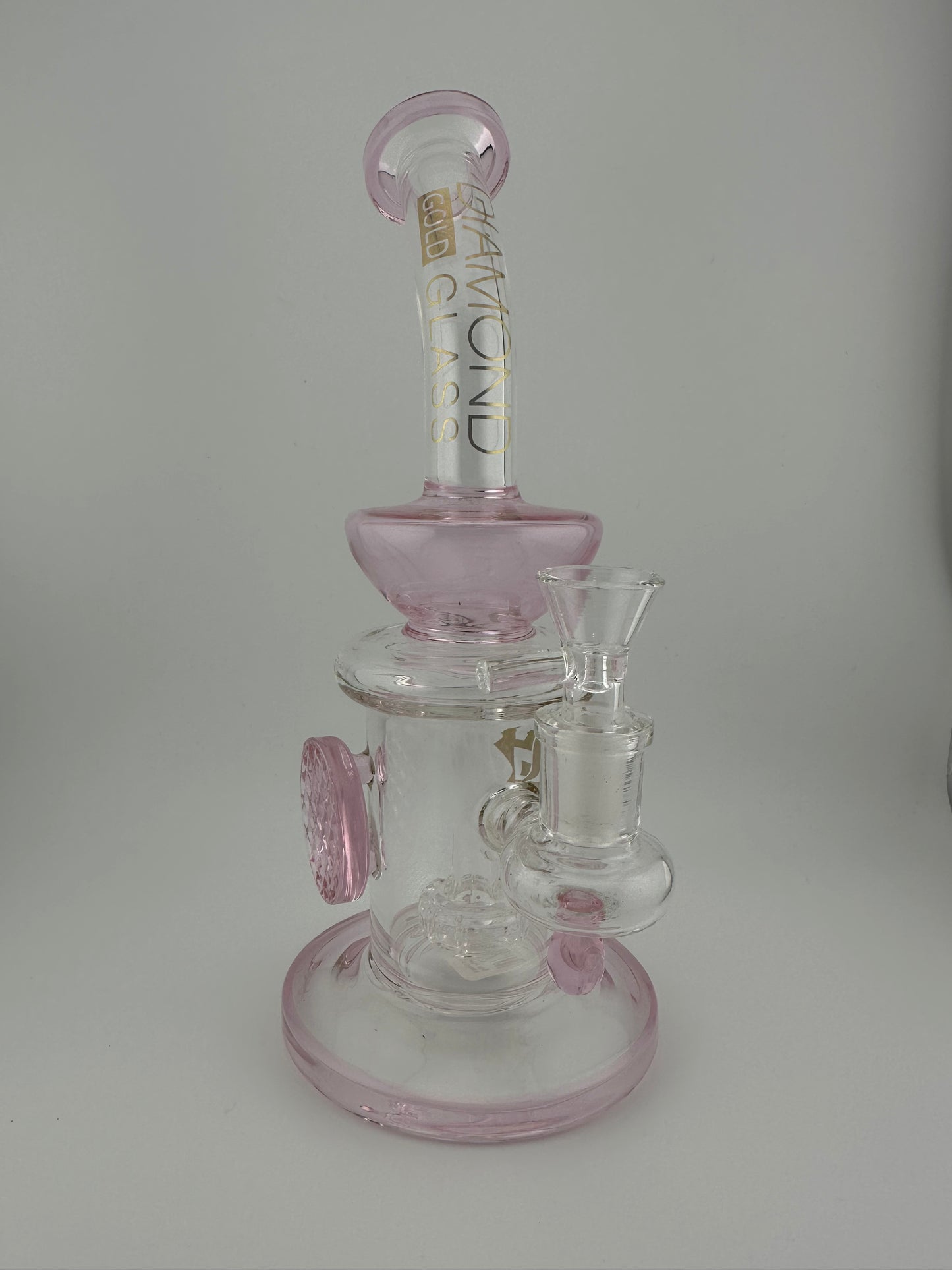 Diamond Glass Pink Waffle 14mm Rig