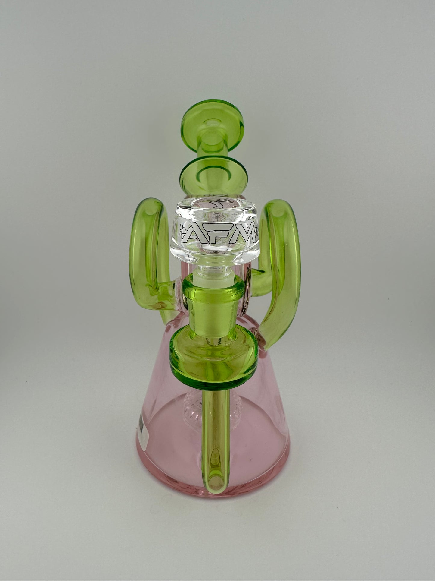 AFM Glass 8" Double Ram Recycler 14mm