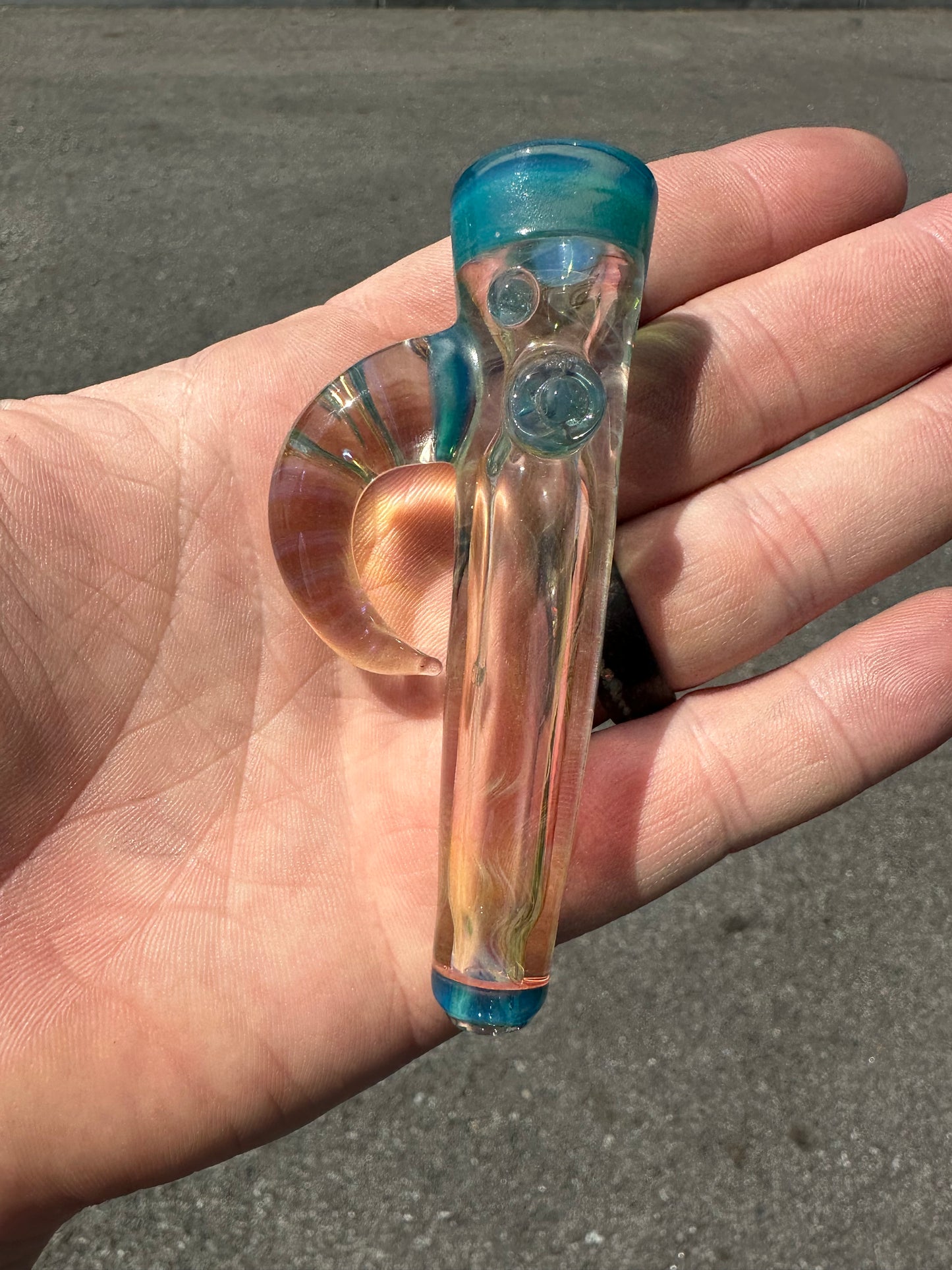 Brando Glass ( Brandon Welk ) Gold Fumed Horned Onie / Chillum