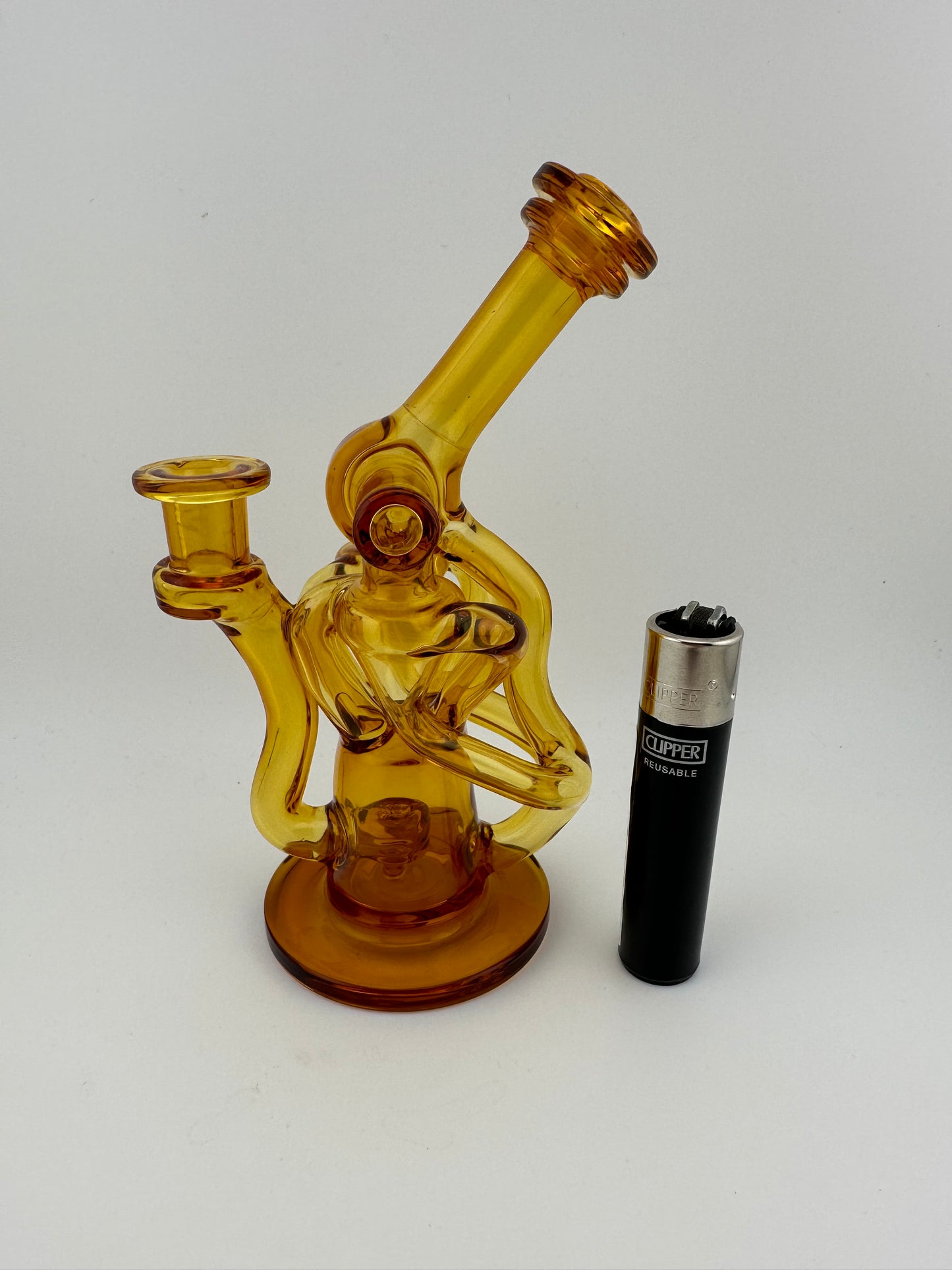 Domer Glass Mini Double Dumper Recycler 10mm Sub 6”