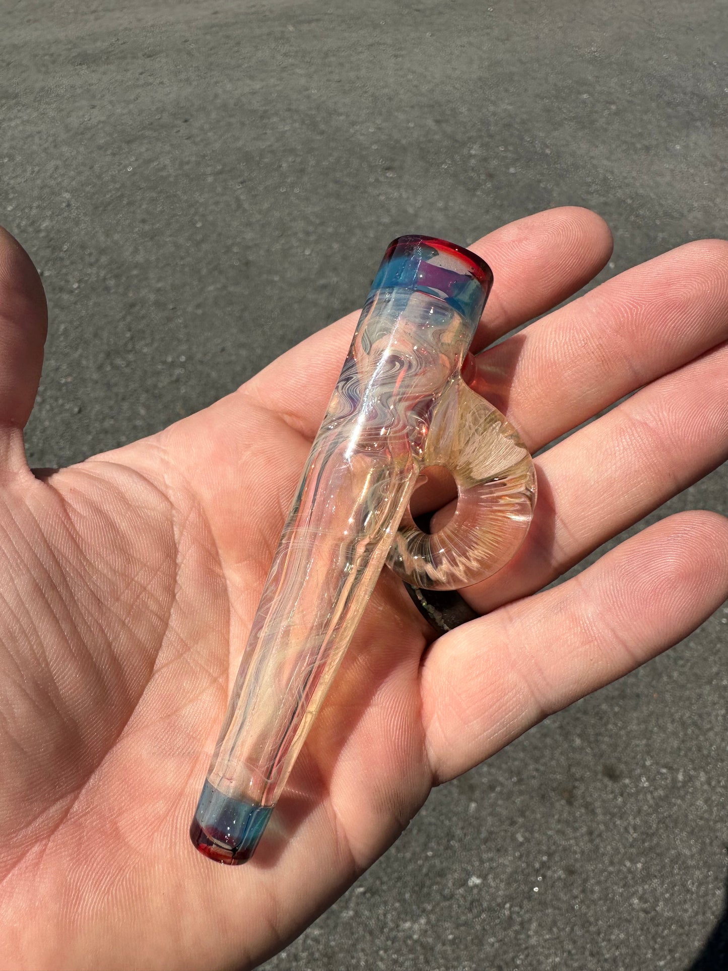 Brando Glass ( Brandon Welk ) Gold Fumed Horned Onie / Chillum