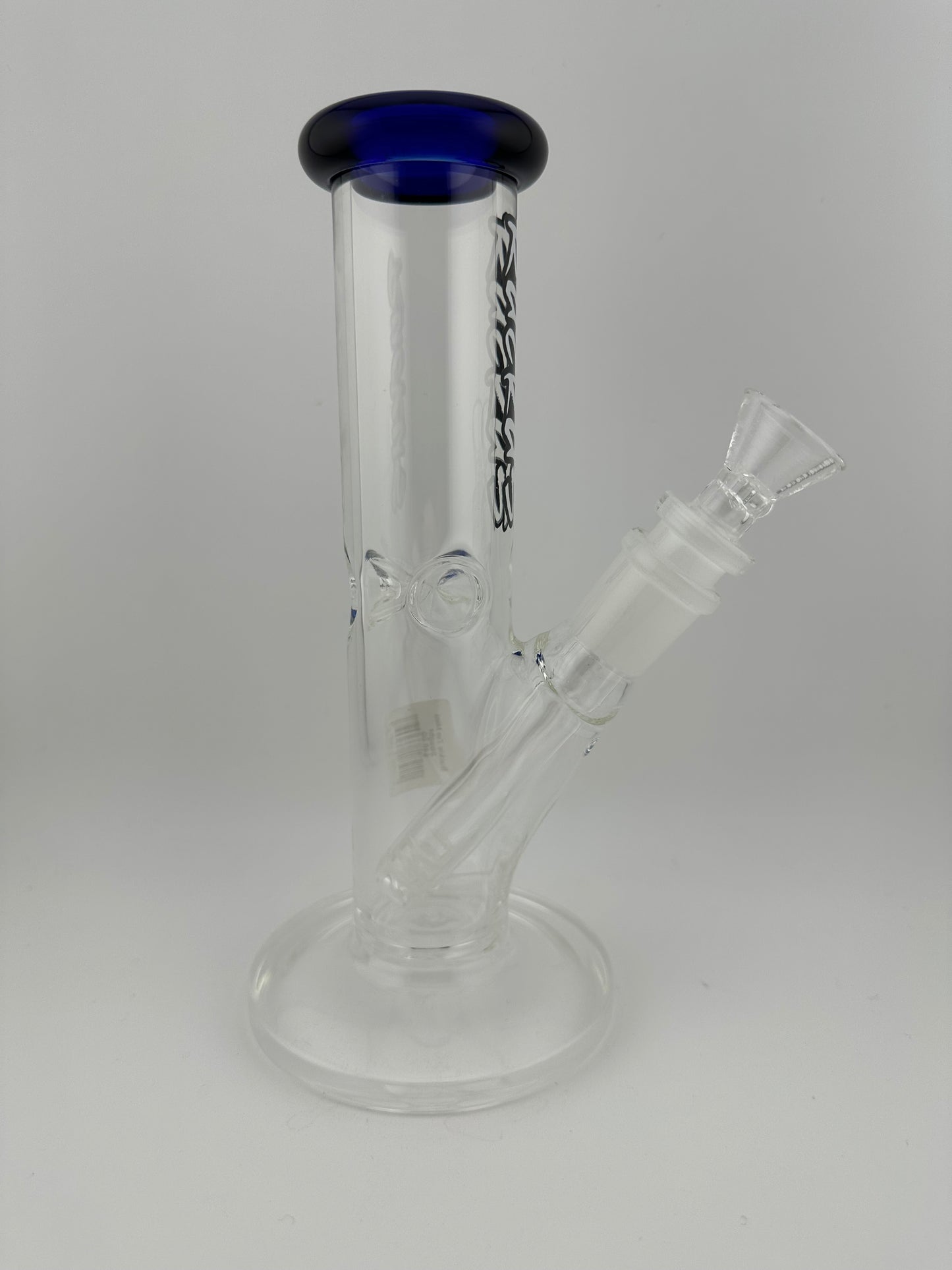 Ruckus Glass 7” Clear Mini Straight Rig 14mm Color Accents
