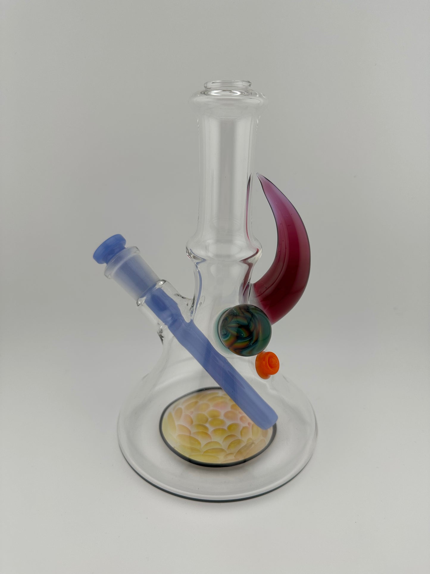 Brandon Welk ( Brando Glass ) Clear Beaker with Color Accent 10mm