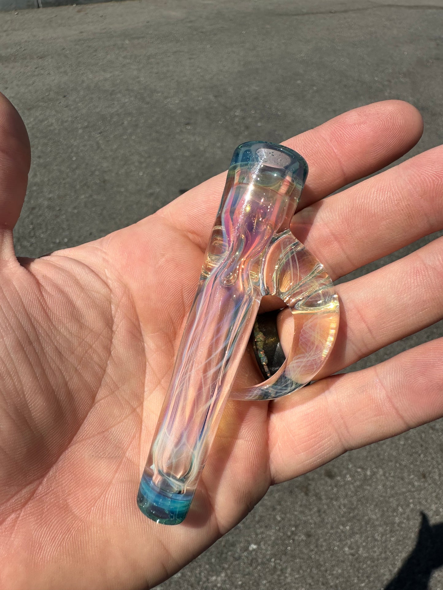 Brando Glass ( Brandon Welk ) Gold Fumed Horned Onie / Chillum