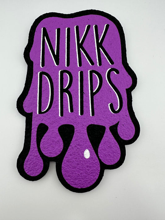 Nikk Drips x Moodmats  Purple Nikk Drips Logo Mood Mat