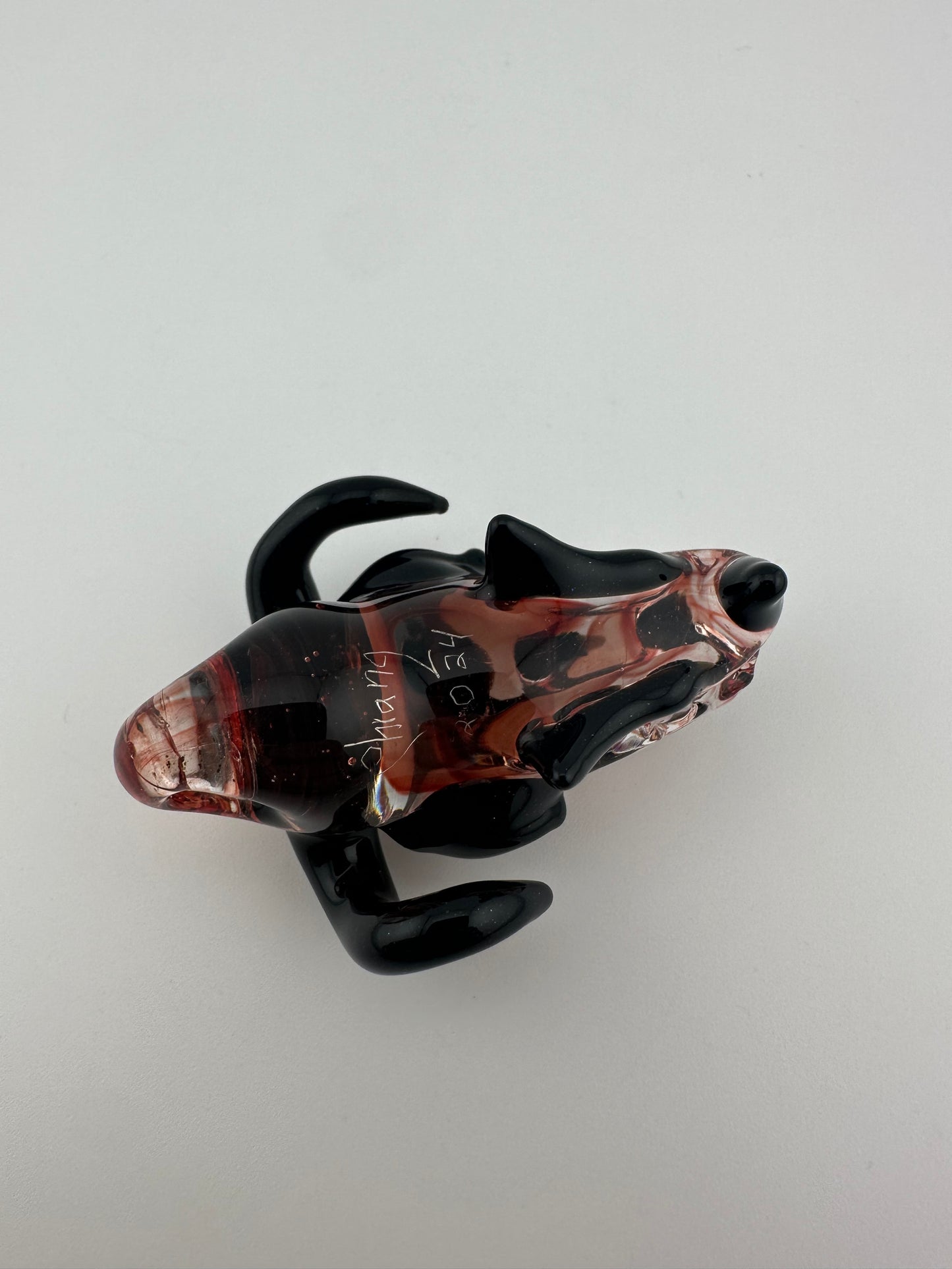 Phrank Dankman Hand Blown Dragon Head Glass Pendant