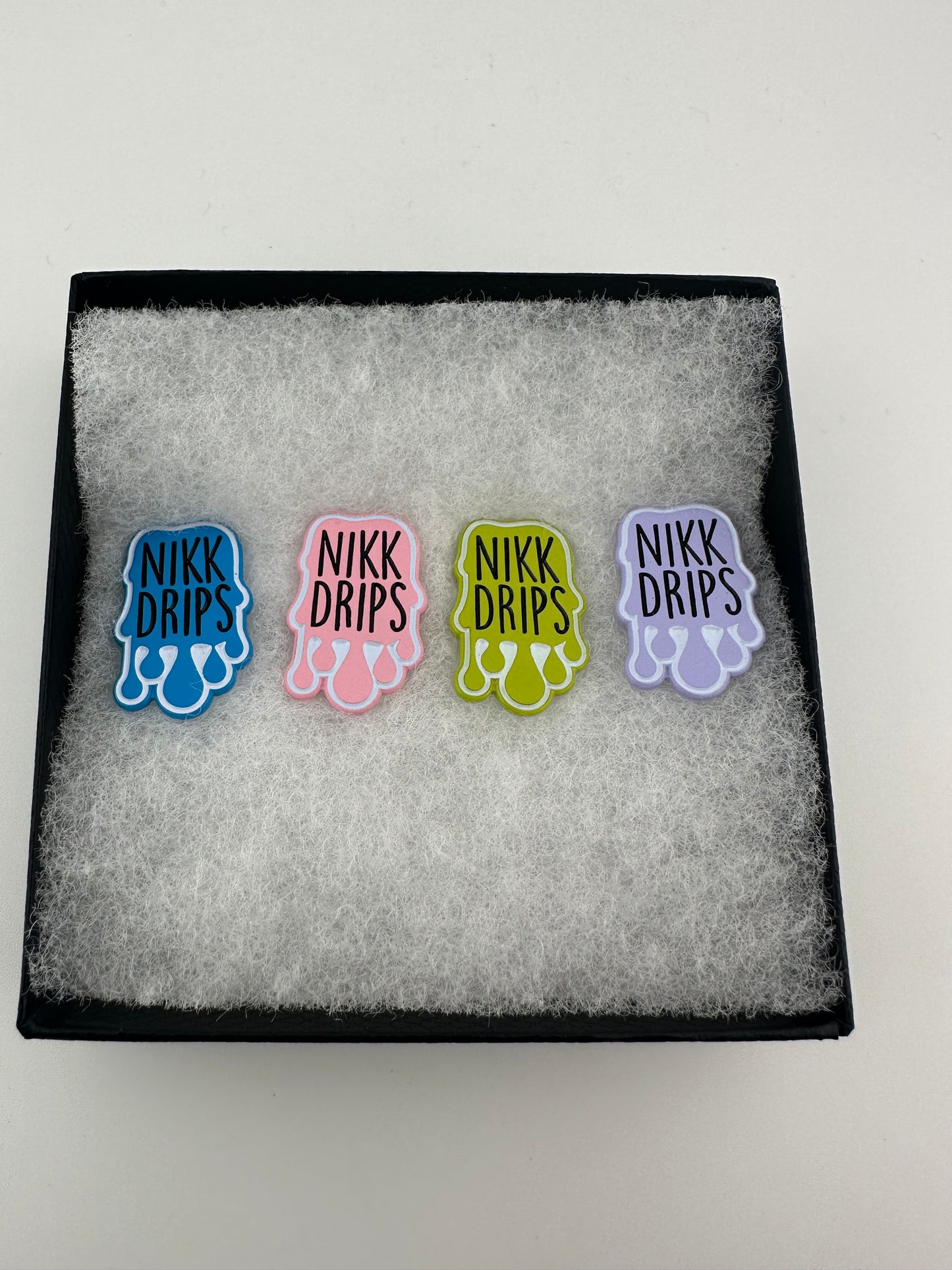 Nikk Drips Soft Enamel Pin 4pk Nikk Drips Logo 1"