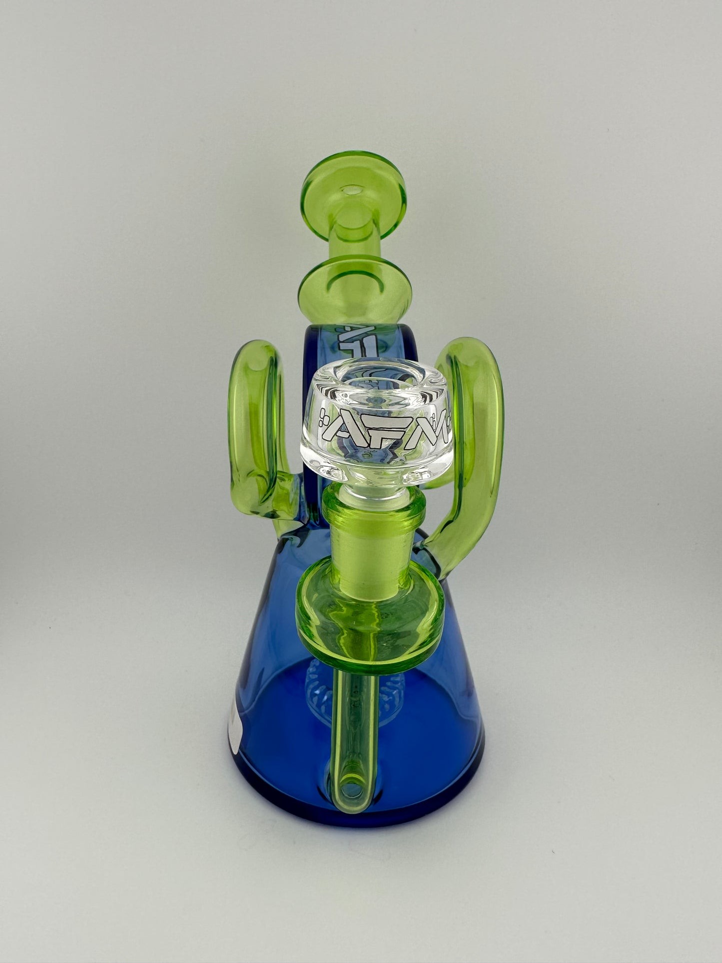 AFM Glass 8" Double Ram Recycler 14mm