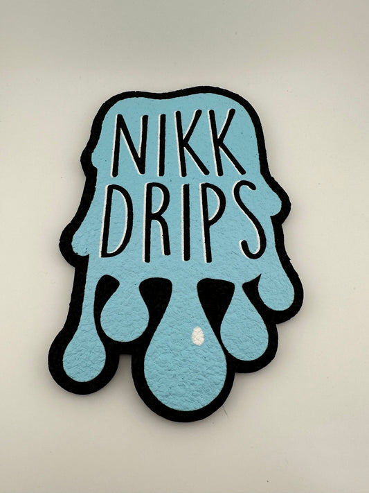 Nikk Drips x Moodmats Blue Nikk Drips Logo Mood Mat