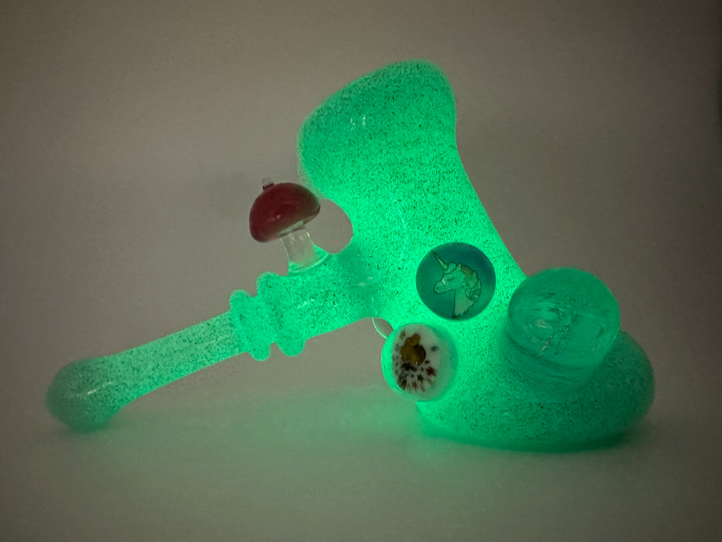 Brando Glass ( Brandon Welk ) Fully Worked Glow In The Dark Pipe