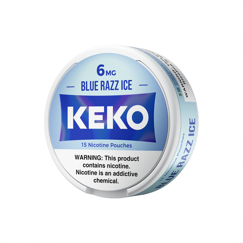 Keko Nicotine Pouches Blue Razz Ice 3mg & 6mg