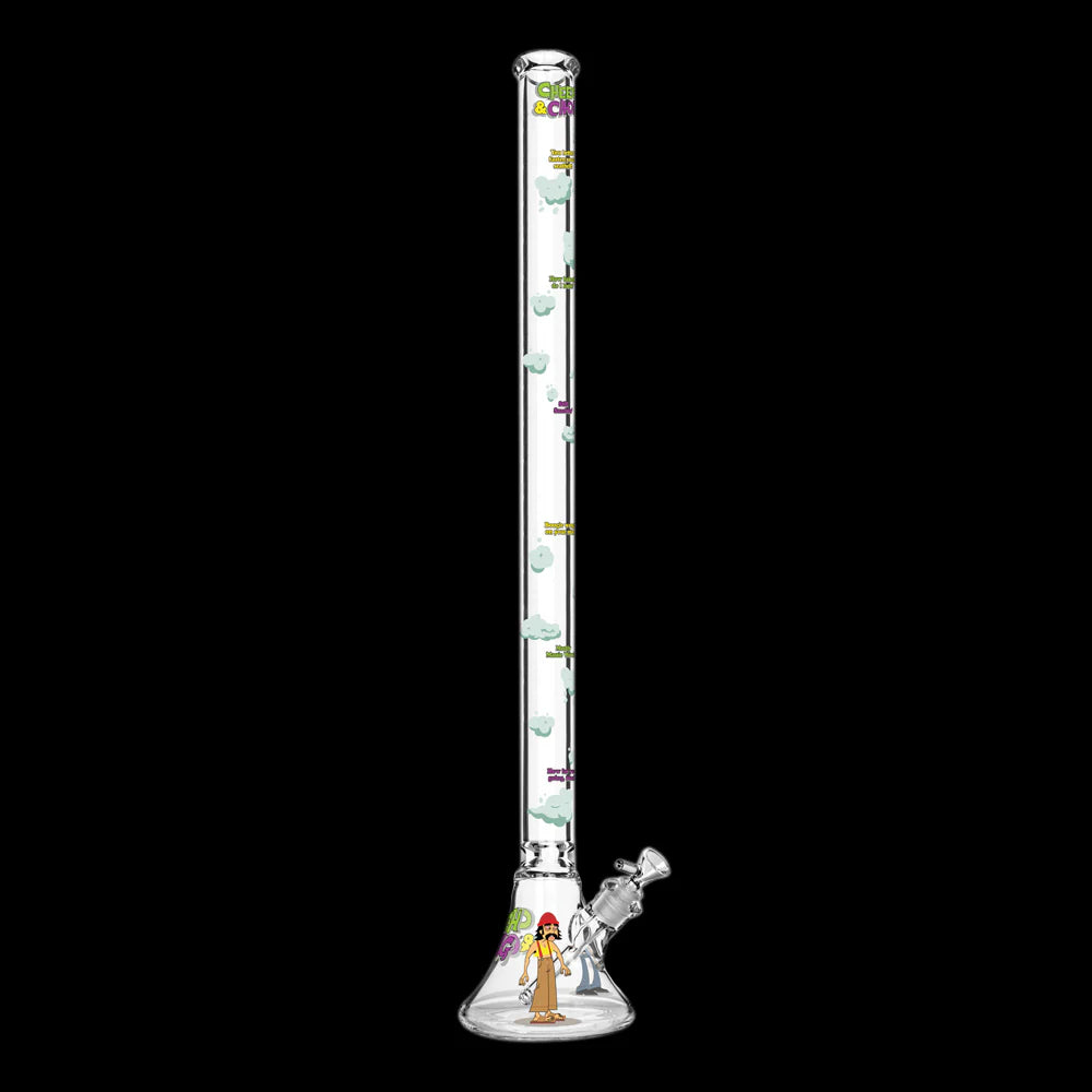 Cheech and Chong 48" 7mm Thick How High Are You Bell Base Water Pipe