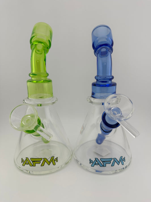 AFM Glass 8" One Shot TX001 Bent Neck Beaker 14mm