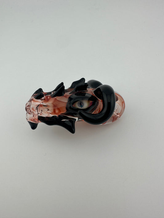 Phrank Dankman Hand Blown Dragon Head Glass Pendant