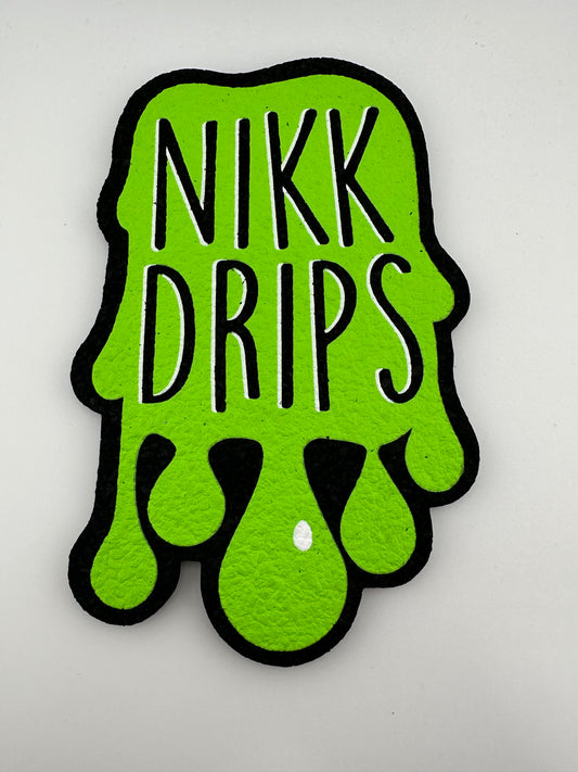 Nikk Drips x Moodmats Green Nikk Drips Logo Mood Mat