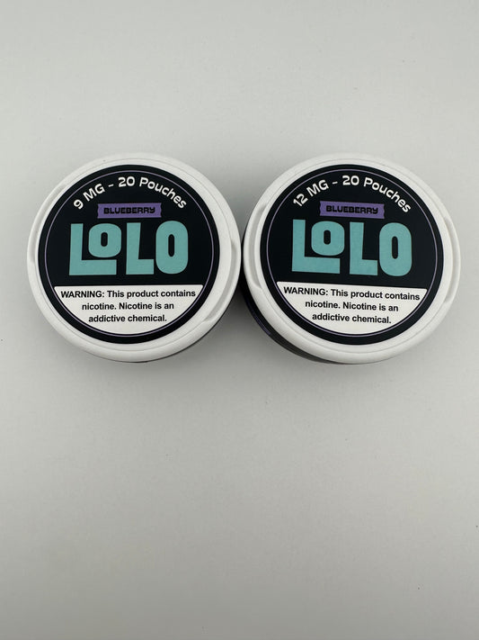 LoLo Nicotine Pouches Blueberry 9mg & 12mg