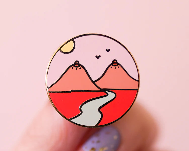 Little Woman Goods Boob Mountains Enamel Pin