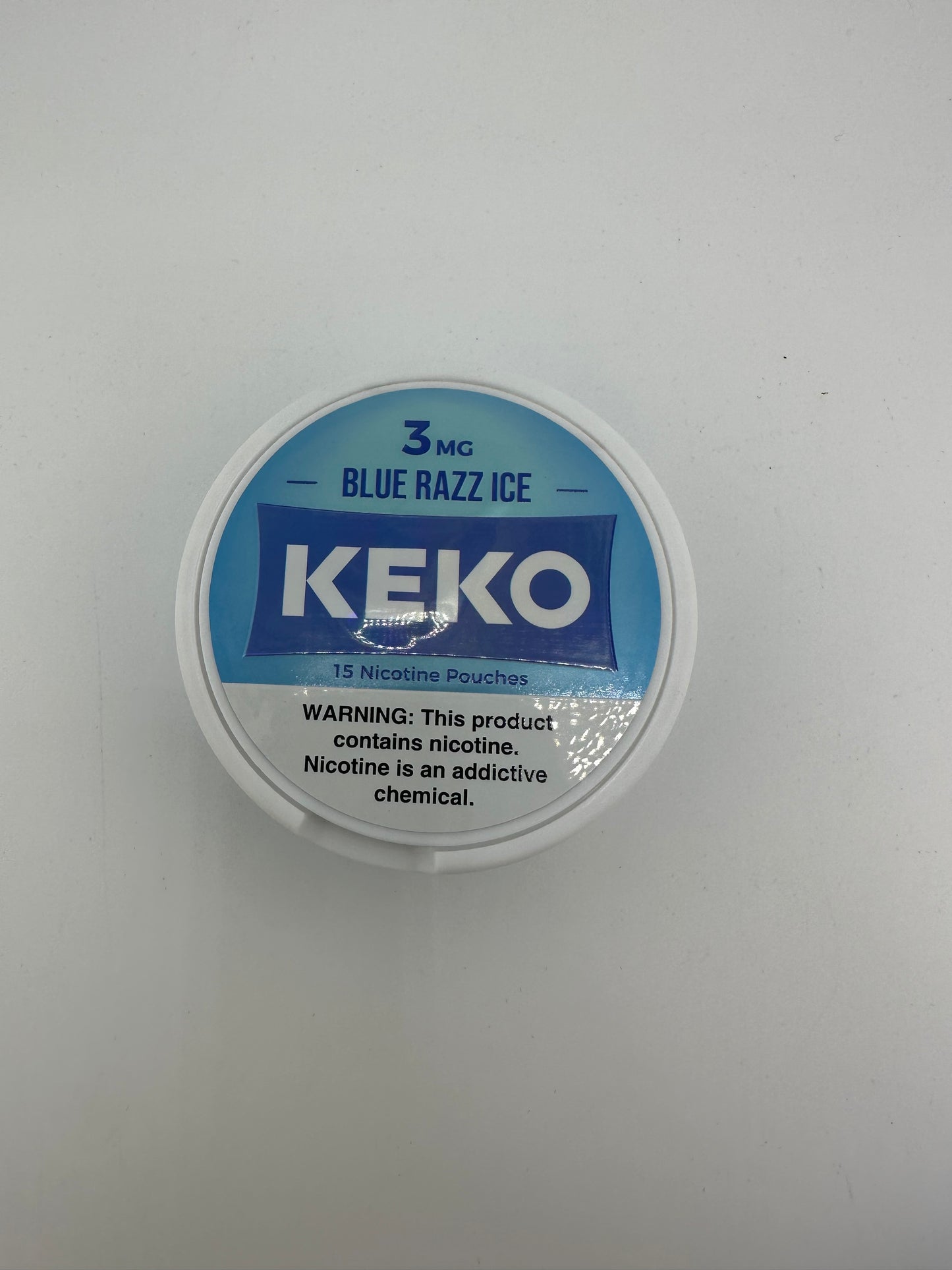 Keko Nicotine Pouches Blue Razz Ice 3mg & 6mg