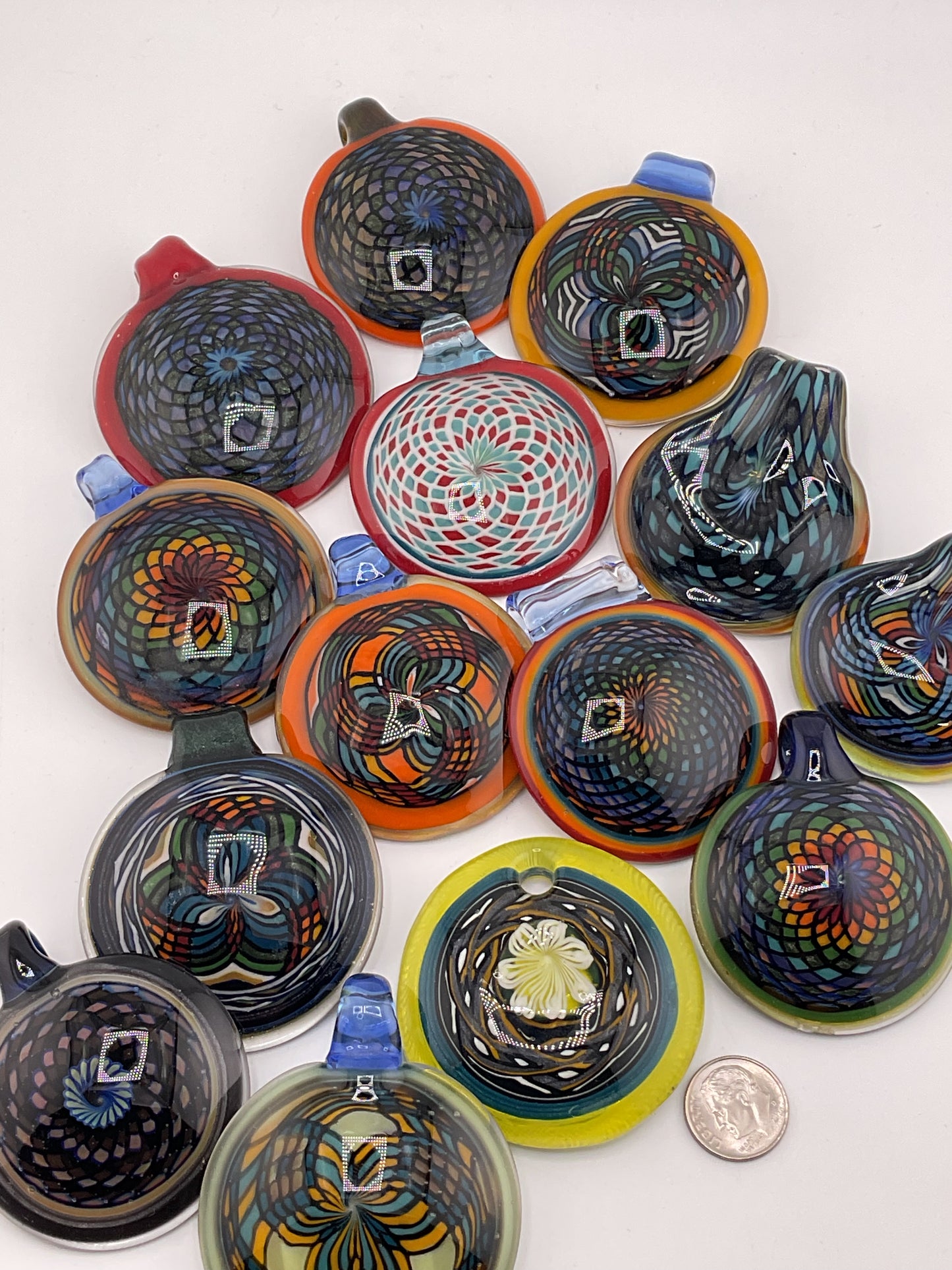 mystery pendants, beautiful glass pendants, heady glass pendants, one of a kind pendants, beautiful jewelry ,glass blown pendants, pacific northwest glass blowers, one of a kind jewelry