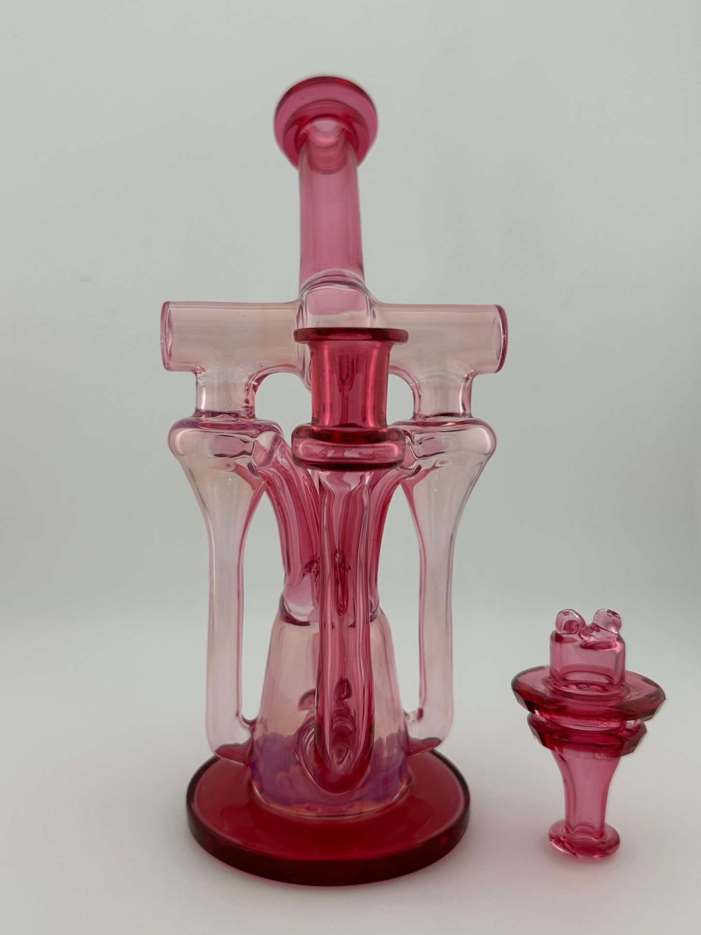 Domer Glass Pink & Red Dumper
