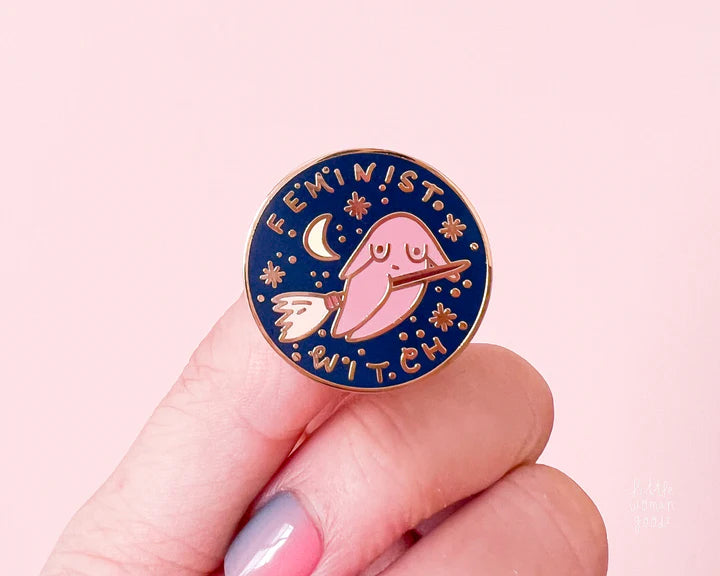 Little Woman Goods Feminist Witch Pin