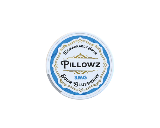 Pillowz Nicotine Pouches Sour Blueberry 3mg, 6mg, & 9mg