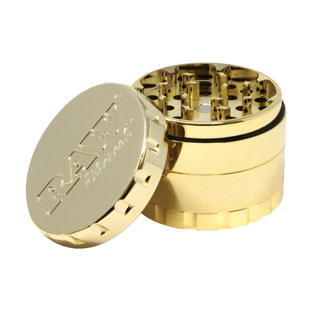 RAW Ethereal Grinder - Stainless Steel - Gold Plated