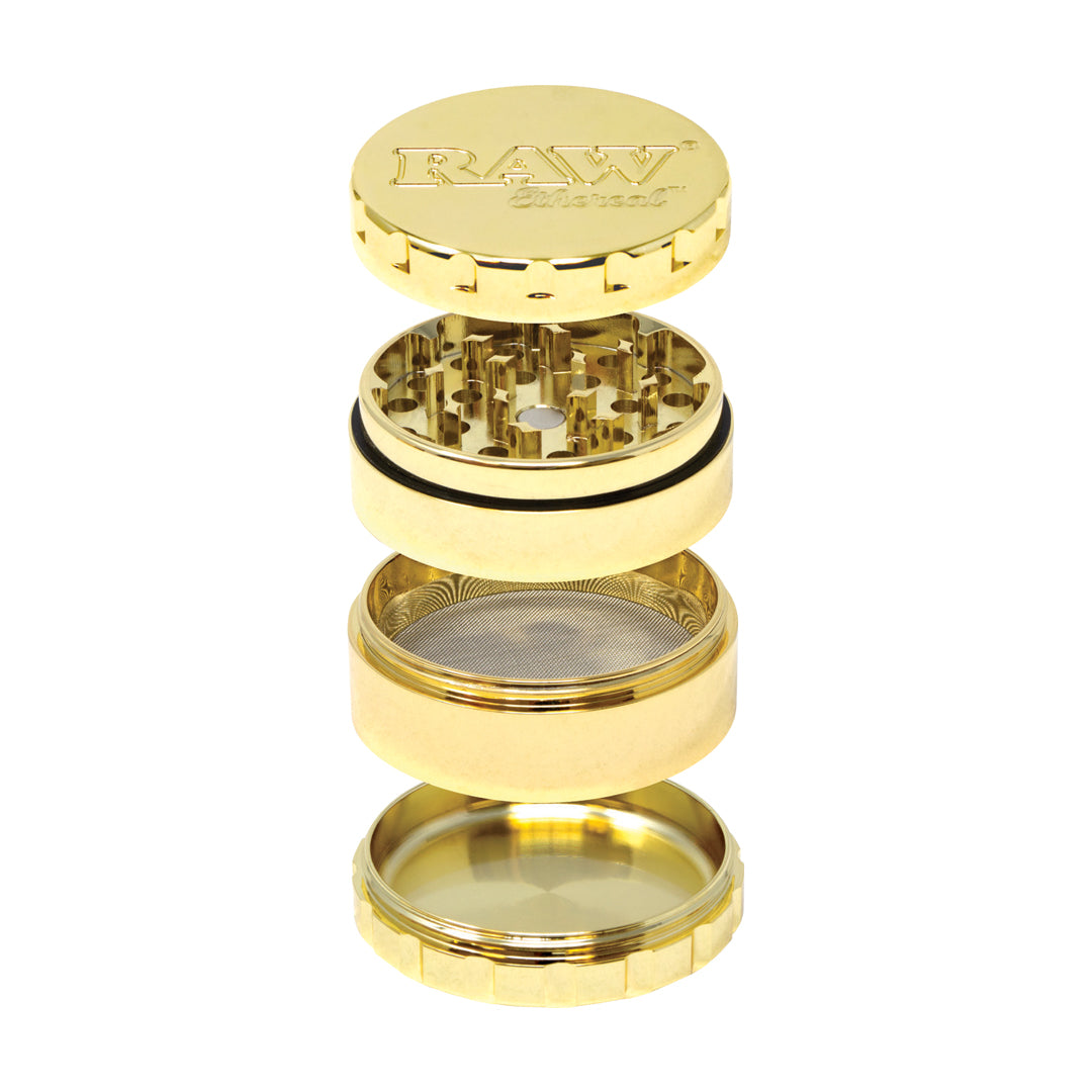 RAW Ethereal Grinder - Stainless Steel - Gold Plated