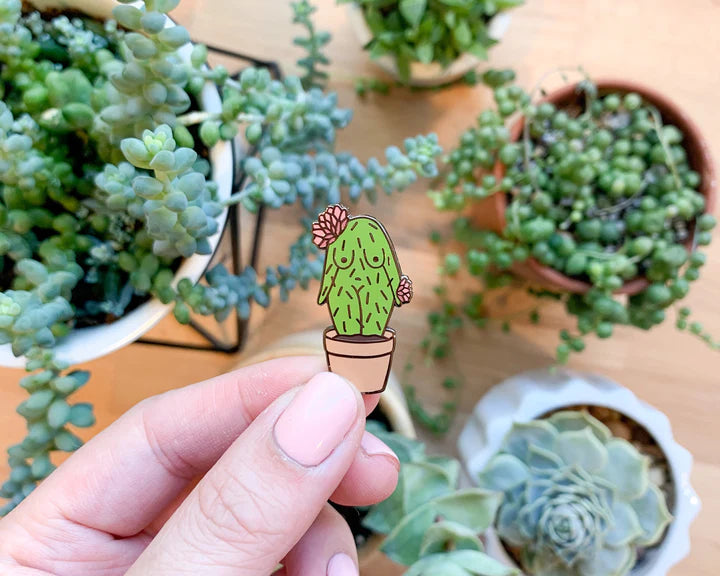 Little Woman Goods Cactus Girl Enamel Pin