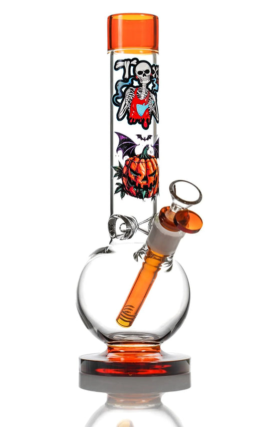 Toxic Glass Halloween 11" Globe Water Pipe